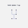 Creative english version of Braille alphabet design element.Brai Royalty Free Stock Photo