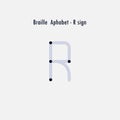 Creative english version of Braille alphabet design element.Brai Royalty Free Stock Photo