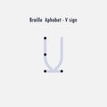 Creative english version of Braille alphabet design element.Brai Royalty Free Stock Photo