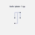 Creative english version of Braille alphabet design element.Brai Royalty Free Stock Photo