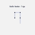 Creative english version of Braille number design element.Braill Royalty Free Stock Photo