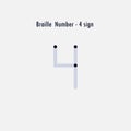 Creative english version of Braille number design element.Braill Royalty Free Stock Photo