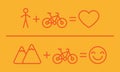 Creative Equation About Bicycles Royalty Free Stock Photo