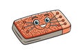 Creative eraser design featuring neural connections, circuits, and brain inspired patterns, ideal for educational and futuristic