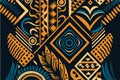 Creative ethnic style vector seamless pattern, retro style Royalty Free Stock Photo