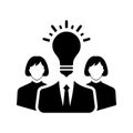 Creative, expert, team icon. Black vector design Royalty Free Stock Photo