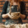 Creative expression Unrecognizable woman handcrafts a ceramic bowl, hobby turned hustle