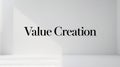 Creative expression of value creation on a minimalistic white background