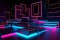 Neon cityscape marvel Royalty Free Stock Photo