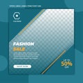 Creative Fashion sale social media post template design banner. good for online business promotion vector