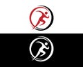 Creative Fast Run People Concept Logo