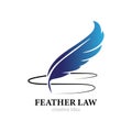 Creative Feather Concept Logo Design Template
