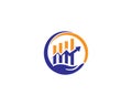 Creative Financial Logo Icon Design Concept