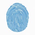 Creative fingerprint design incorporating a logo element, showcasing unique patterns and textures in a minimalist style