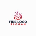 creative fire logo design vector, nature elements logos Royalty Free Stock Photo