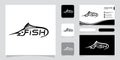 Creative Fish Logo Design with business card design