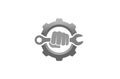 Creative Fist Mechanic Wrench Gear Logo