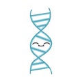 A creative flat color retro cartoon DNA strand Royalty Free Stock Photo