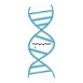 A creative flat color retro cartoon DNA strand Royalty Free Stock Photo