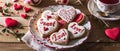 A Creative Flat Lay Of Lovethemed Cookies With The Text Sweet Love