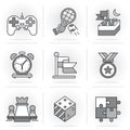 Creative Flat line icon set