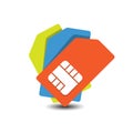 creative flat mode phone sim card logo icon vector illustration Royalty Free Stock Photo