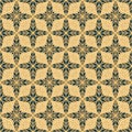 Creative floral geometry seamless vector tile pattern. Abstract flower repeating tiling wallpaper.