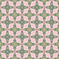 Creative floral geometry seamless vector tile pattern. Abstract flower repeating tiling wallpaper.