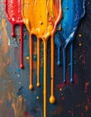 Creative Flow - Colorful Dripping Paint Texture Royalty Free Stock Photo
