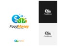 Creative Food Money logo design vector. Restaurant, food court, cafe logo template. Icon symbol. Illustration