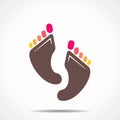 Creative foot icon