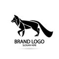 Creative fox Animal Modern Simple Silhouette Design Concept logo set. Vector Illustration Royalty Free Stock Photo