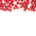 Creative fresh cherry pattern background with copy space. Food concept.  Top view. Royalty Free Stock Photo