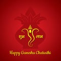 Creative ganesh chaturthi festival greeting card background