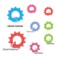 Creative gear and hand icon vector design