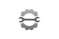 Creative Gear Wrench Logo Design Illustration Royalty Free Stock Photo