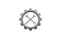 Creative Gear Wrench Repair Bike Icon Logo