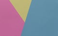 Creative geometric paper background. Pink, blue, yellow pastel Royalty Free Stock Photo