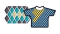 Creative Geometric Patterns on Modern Apparel T-Shirt, vector design Generative AI Royalty Free Stock Photo