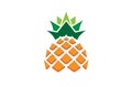 Creative Geometric Pineapple Fruit Logo