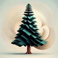 creative geometry pine tree.