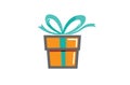 Creative Gift Box logo Symbol Design Illustration