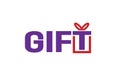 Creative Gift Text Typography Logo Symbol Design