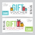 Creative Gift Voucher or Coupon template.