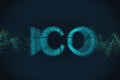 Creative glowing ICO wallpaper