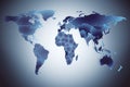 Creative glowing world map Royalty Free Stock Photo