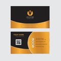 Creative gold color business card design