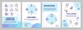 Creative gradient brochure with cognitive computing icons Royalty Free Stock Photo