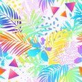 Creative gradient tropical seamless pattern