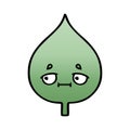 A creative gradient shaded cartoon expressional leaf Royalty Free Stock Photo